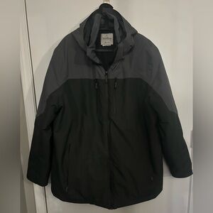 Wind River Men's Black and Gray T-max Hooded Winter Jacket size 3XL